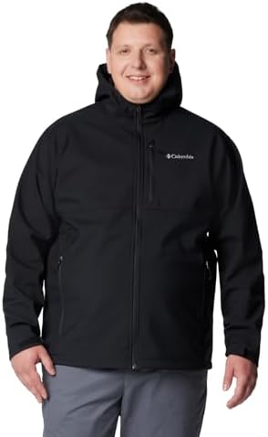 31ENb6YJeuL._AC_.jpg Columbia Mens Ascender II Hooded Softshell Rain Jacket, Black, Small : Sports & Outdoors