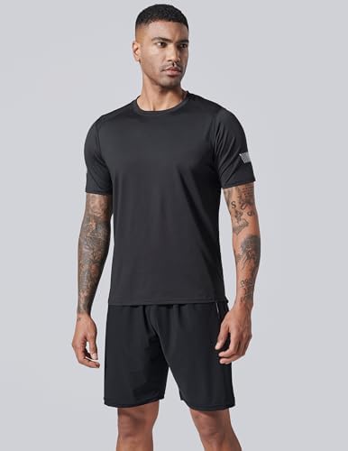 31IBw3Us3OL._AC_.jpg 5 Pack Men’s Active Quick Dry Crew Neck T Shirts | Athletic Running Gym Workout Short Sleeve Tee Tops Bulk (Set 3, Large) : Clothing, Shoes & Jewelry