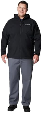 31Qo9ZWBFKL._AC_.jpg Columbia Mens Ascender II Hooded Softshell Rain Jacket, Black, Small : Sports & Outdoors
