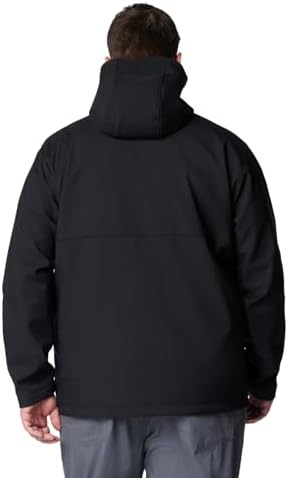 31SWOHL9VPL._AC_.jpg Columbia Mens Ascender II Hooded Softshell Rain Jacket, Black, Small : Sports & Outdoors