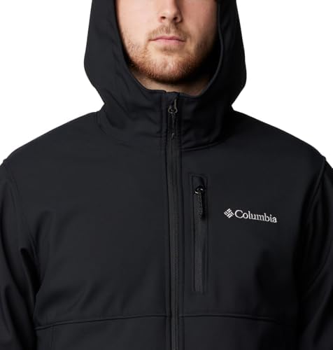 31d6U06oF9L._AC_.jpg Columbia Mens Ascender II Hooded Softshell Rain Jacket, Black, Small : Sports & Outdoors