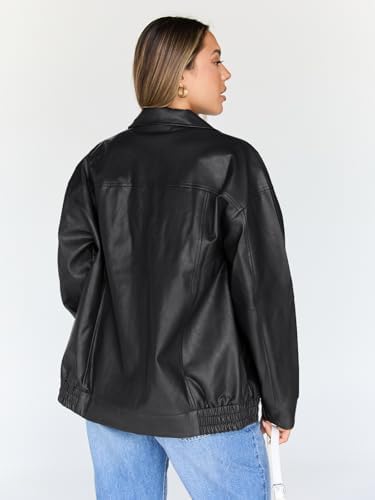 31xi2VivTWL._AC_.jpg Trendy Queen Womens Leather Jacket, Oversized Going Out & Everyday Statement Piece, Bomber Jacktes Moto Coat Black XS at Amazon Women's Coats Shop