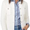 Womens 2024 Long Sleeve Crew Neck Cardigan Button Down Knitted Shirt Outerwear with Pockets White at Amazon Women’s Clothing store