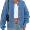 410JVqd4gjL._AC_.jpg PRETTYGARDEN Cardigan for Women 2026 Fall Fashion Long Sleeve Trendy Button Down Work Office Sweaters Cute Winter Jacket (Grey Blue,Small) at Amazon Women’s Clothing store