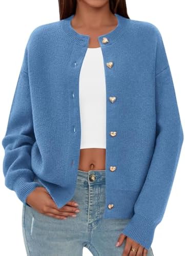 41DSz7PjCL._AC_.jpg PRETTYGARDEN Cardigan for Women 2026 Fall Fashion Long Sleeve Trendy Button Down Work Office Sweaters Cute Winter Jacket (Grey Blue,Small) at Amazon Women’s Clothing store
