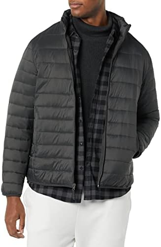 41Fkqx2ccjL._AC_.jpg Amazon Essentials Men's Packable Lightweight Water-Resistant Puffer Jacket (Available in Big & Tall), Dark Grey, X-Large : Sports & Outdoors