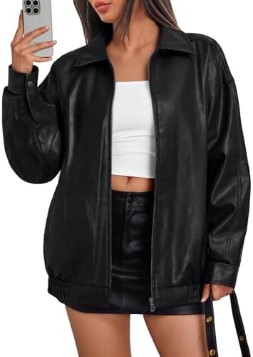 41VKBXSKWZL._AC_.jpg Trendy Queen Womens Leather Jacket, Oversized Going Out & Everyday Statement Piece, Bomber Jacktes Moto Coat Black XS at Amazon Women's Coats Shop
