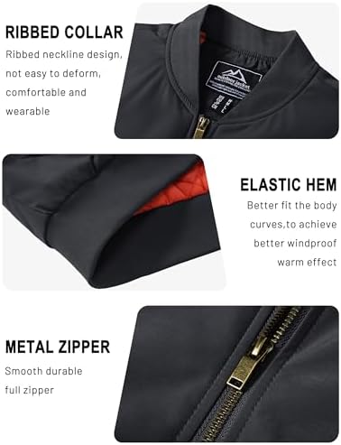 41a9MjilaIL._AC_.jpg TACVASEN Black Bomber Jacket Men Zip Up Winter Windbreaker Lightweight Softshell Coats Outwear Black, M at Amazon Men’s Clothing store