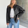 41dTVTi16QL._AC_.jpg Trendy Queen Womens Leather Jacket, Oversized Going Out & Everyday Statement Piece, Bomber Jacktes Moto Coat Black XS at Amazon Women's Coats Shop