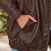 41gqqQHzWoL._AC_.jpg AUTOMET Women's Oversized Faux Leather Jacket - Fall Motorcycle Style Coat with Zipper Closure Brown M at Amazon Women's Coats Shop