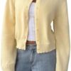 41nEm6xpYfL._AC_.jpg SOLY HUX Women's Button Down Cropped Lightweight Cardigan Sweater Cute Fall Fashion 2025 Mustard Yellow X-Small at Amazon Women’s Clothing store