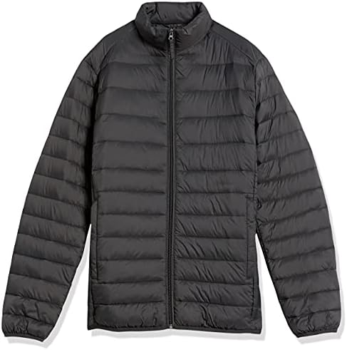 41u8r6OSKQL._AC_.jpg Amazon Essentials Men's Packable Lightweight Water-Resistant Puffer Jacket (Available in Big & Tall), Dark Grey, X-Large : Sports & Outdoors