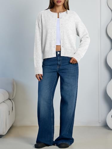 41vwWw4WeWL._AC_.jpg Trendy Queen Cropped Cardigan Sweaters for Women Lightweight Y2k Fall Outfits Spring Fashion Clothes 2026 Grey M at Amazon Women’s Clothing store