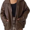 41xzSNJY6XL._AC_.jpg AUTOMET Women's Oversized Faux Leather Jacket - Fall Motorcycle Style Coat with Zipper Closure Brown M at Amazon Women's Coats Shop