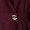 51DDBGTQdfL._AC_.jpg GORGLITTER Women's Wrap Cardigan Deep V Neck Long Sleeve Dressy Sweater Business Casual Outfits Burgundy Large at Amazon Women’s Clothing store