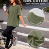 51R81JOrW6L._AC_.jpg PEHMEA 3 Pcs Women's Oversized T-Shirts Cotton Short Sleeve Vintage Washed Baggy Boyfriend Streetwear Summer Tops(Black+Beige+ArmyGreen-L) at Amazon Women’s Clothing store