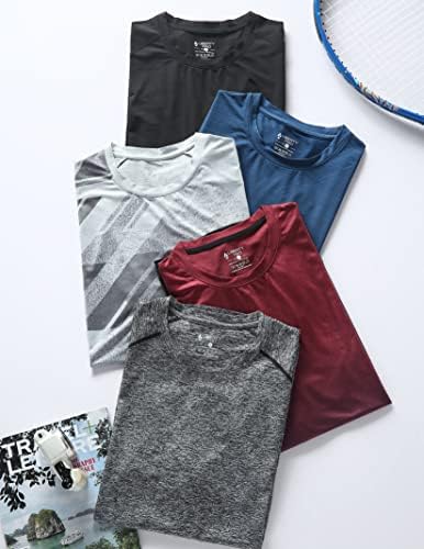 51WRCKi6HqL._AC_.jpg 5 Pack Men’s Active Quick Dry Crew Neck T Shirts | Athletic Running Gym Workout Short Sleeve Tee Tops Bulk (Set 3, Large) : Clothing, Shoes & Jewelry