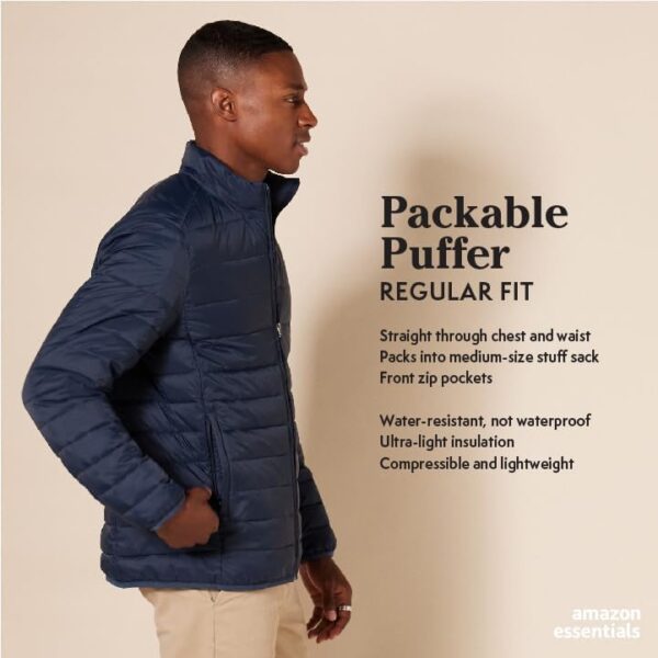 51cP2gsQQpL._AC_.jpg Amazon Essentials Men's Packable Lightweight Water-Resistant Puffer Jacket (Available in Big & Tall), Dark Grey, X-Large : Sports & Outdoors