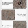 Mina Self Women's 2026 Plaid Houndstooth Coat - Lightweight Fully Lined Button Casual Daily Office Work Jacket with Pockets